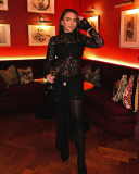 Long Sleeve Lace See Through Women Causal Dress S-L