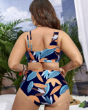 Digtal Printed Plus Size Women Swimwear L-5XL