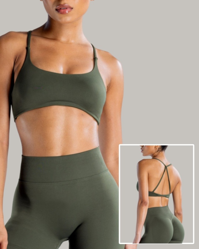 Wholesale Women Customized OEM LOGO Sling Sports Bra XS-XL