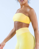 Solid Color Logo DIY Customized Women Sleeveless Sport Tube Top Bra XS-XL