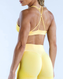 Solid Color DIY LOGO Women Halter Neck Fitness Work Out Bra XS-XL