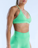 Solid Color DIY LOGO Women Halter Neck Fitness Work Out Bra XS-XL