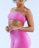 Solid Color Logo DIY Customized Women Sleeveless Sport Tube Top Bra XS-XL