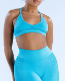 Solid Color DIY LOGO Women Halter Neck Fitness Work Out Bra XS-XL