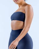 Solid Color Logo DIY Customized Women Sleeveless Sport Tube Top Bra XS-XL