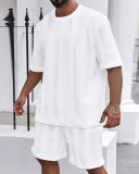 Summer Men's T-shirt Shorts Casual Two-piece Sets S-3XL