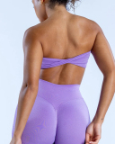 Solid Color Logo DIY Customized Women Sleeveless Sport Tube Top Bra XS-XL