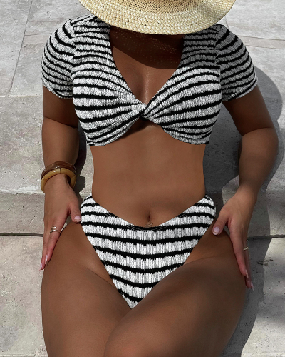 V-neck Wholesale Women Two Piece Bikini Set