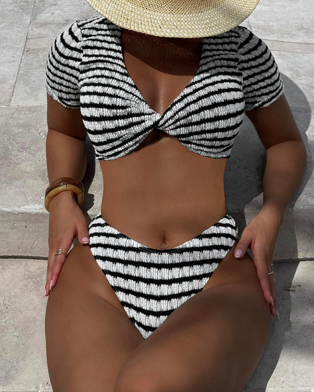 V-neck Wholesale Women Two Piece Bikini Set