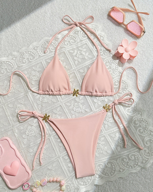 Wholesale Women Pink Cute Girl Swimming Wear