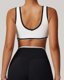 OEM Customized Women Colorblock V Neck Sports Yoga Bra S-XL