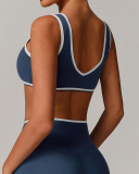 OEM Customized Women Colorblock V Neck Sports Yoga Bra S-XL