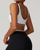 OEM Customized Women Colorblock V Neck Sports Yoga Bra S-XL