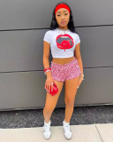 Printed Short Sleeve Women Summer T Shirts XS-XL