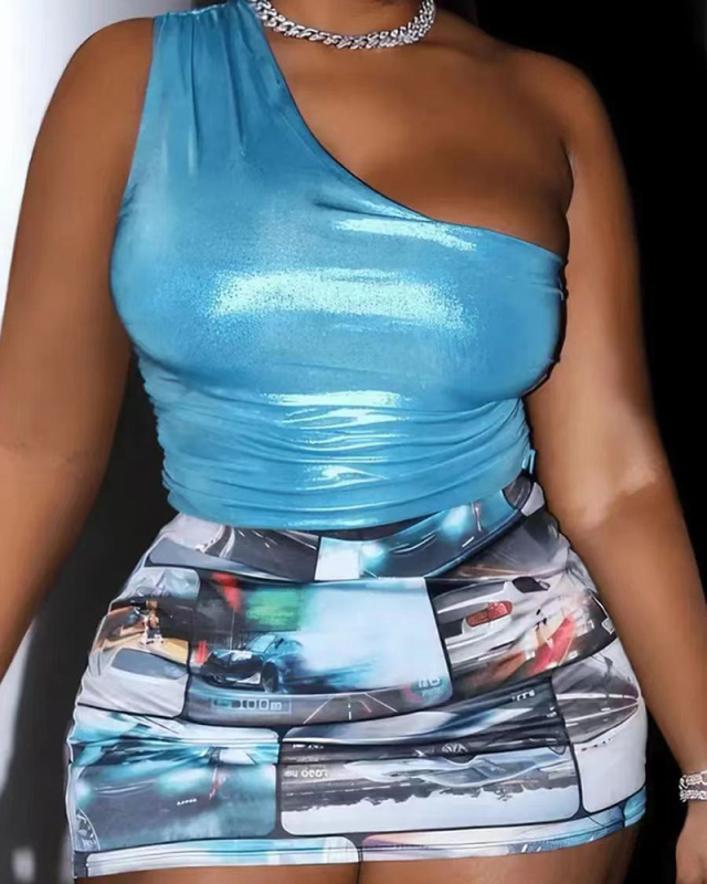 Summer Y2K Style Sexy Girl Two Piece Skirt Set XS-XL