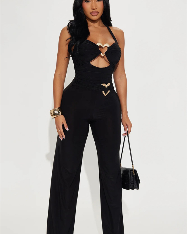 Love Heart Women Sleeveless Jumpsuit Wholesale S-L