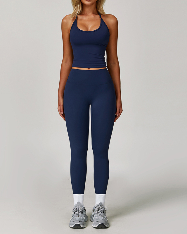 OEM Women Vest And Leggings Sports Yoga Two-piece Sets S-XL