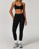 OEM New Wholesale Women Vest And Leggings Sports Yoga Two-piece Sets S-XL