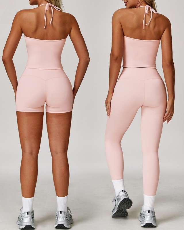 OEM Women Vest And Shorts Sports Yoga Two-piece Sets S-XL