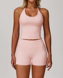 OEM Women Vest And Shorts Sports Yoga Two-piece Sets S-XL