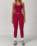 OEM Women Vest And Leggings Sports Yoga Two-piece Sets S-XL
