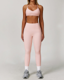 OEM New Wholesale Women Vest And Leggings Sports Yoga Two-piece Sets S-XL