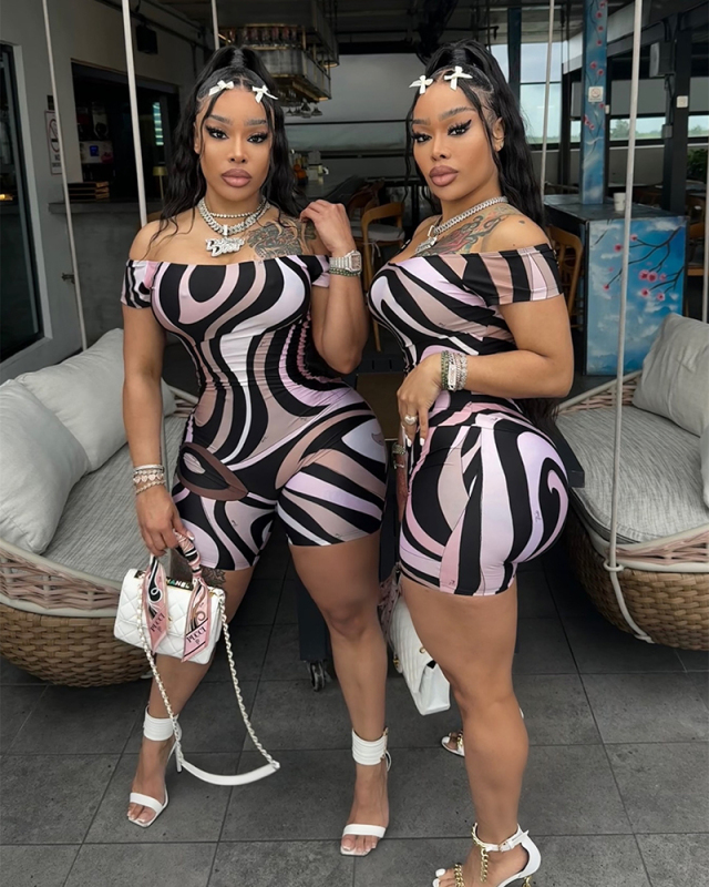 Printed Women New Summer Short Jumpsuit S-L