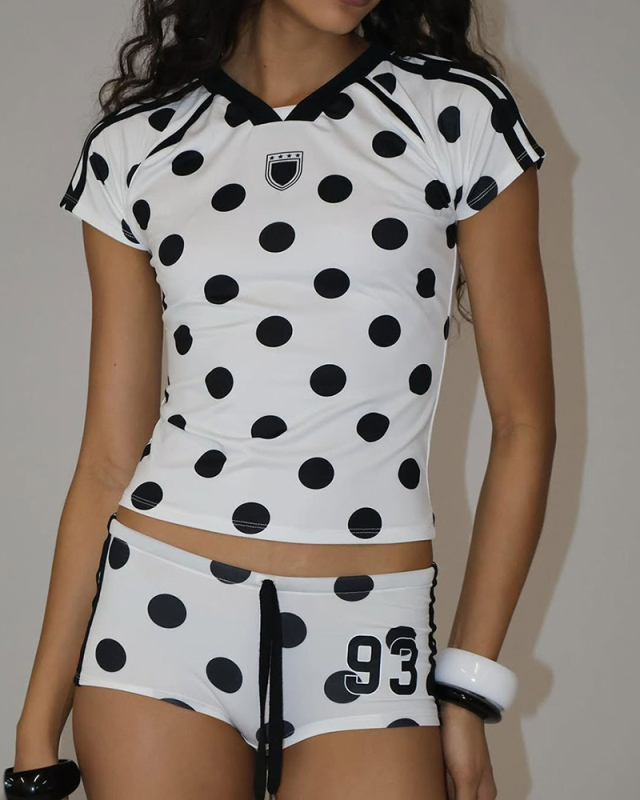 Digital Printed Women Cute Lovely Two Piece Short Set S-L