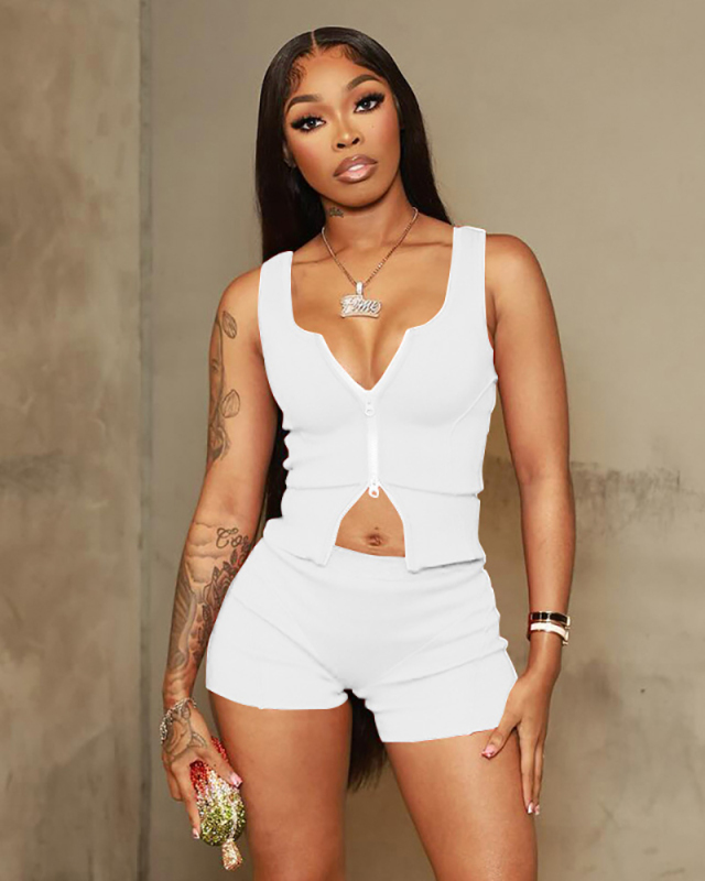 New Summer Fashion Two Piece Short Set S-L