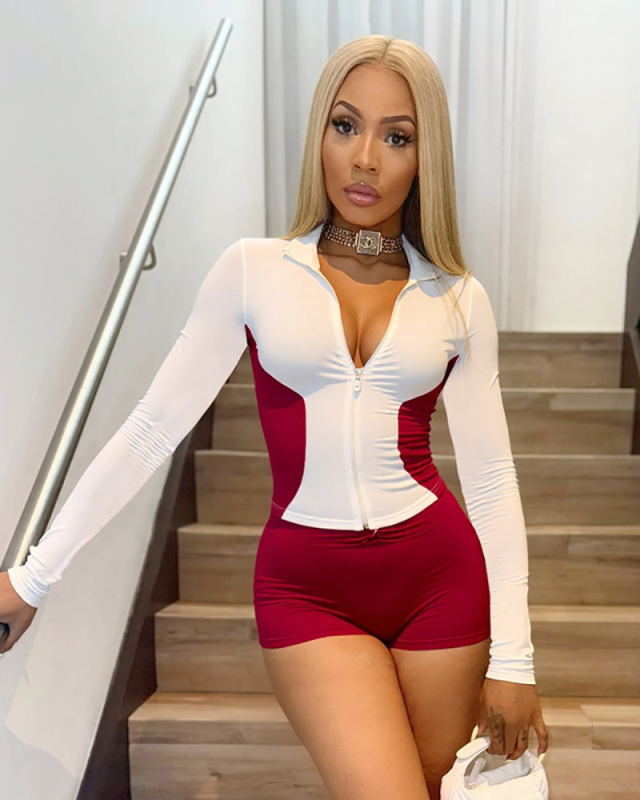 Sporty Women New Fashion Two Piece Short Set S-L