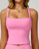 Women OEM Logo Square Neck Sports Vest S-XL