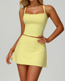 Women OEM Logo Square Neck Sports Vest S-XL