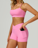 Women Customized Logo Criss Cross Sling Running Fitness Sports Bra Black Red Coffee Blue Pink S-XL