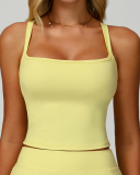 Women OEM Logo Square Neck Sports Vest S-XL