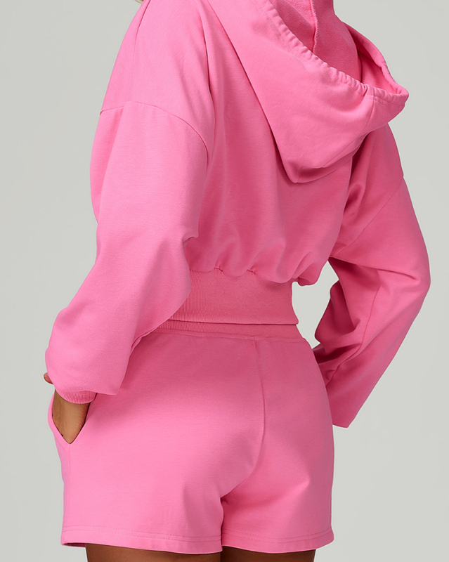 Women OEM Customize Long Sleeve Hoodies Zipper Coat Black Red Coffee Blue Pink S-XL