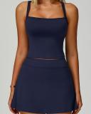 Women OEM Logo Square Neck Sports Vest S-XL