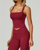 Women OEM Logo Square Neck Sports Vest S-XL