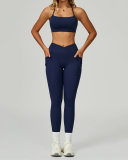 Women Fitness GYM Sports Sling Bra Running Leggings Two Piece Sets S-XL