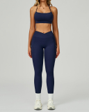 Women Fitness GYM Sports Sling Bra Running Leggings Two Piece Sets S-XL
