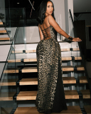 Leopard Printed Women Long Dress S-XL