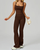 Women China Factory Vest Wide Leg Pants Yoga Two-piece Sets S-XL