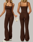 Women China Factory Vest Wide Leg Pants Yoga Two-piece Sets S-XL