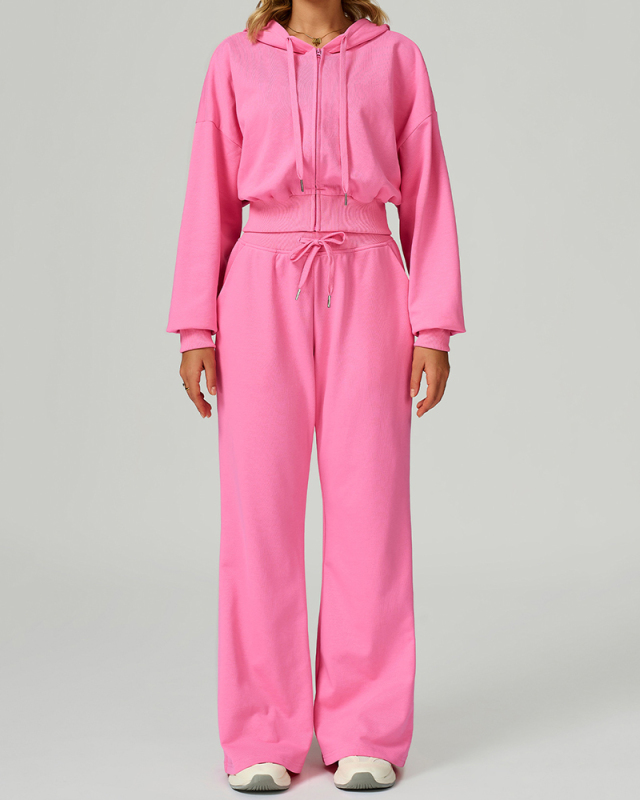 Newest Winter Fall Long Sleeve Running Coat Sports Sweatpants Two Piece Sets Outfits S-XL