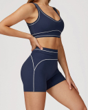 Women Logo Add Colorblock Yoga Bottom Mini Tight Shorts S-XL