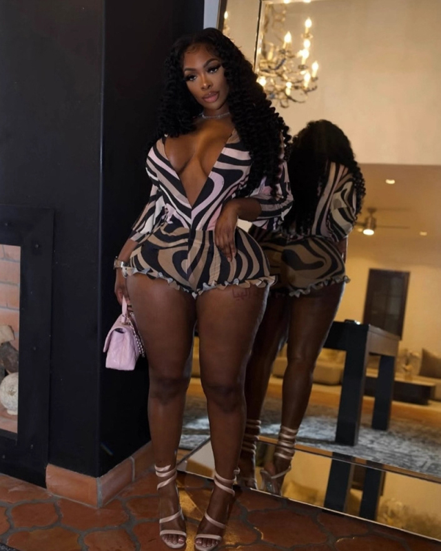 Printed Women Wholesale Short Jumpsuit S-XL