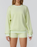 Fall Winter Women Long Sleeve Colorblock Casual Outdoor Sports Running Sweatshirt S-XL