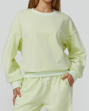 Fall Winter Women Long Sleeve Colorblock Casual Outdoor Sports Running Sweatshirt S-XL
