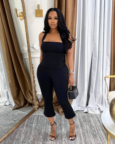 Solid Color Leisure Women Wholesale Two Piece Pant Set S-XXL