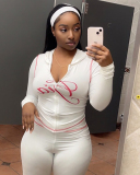 Solid Color Long Sleeve Women Two Piece Pant Set S-L