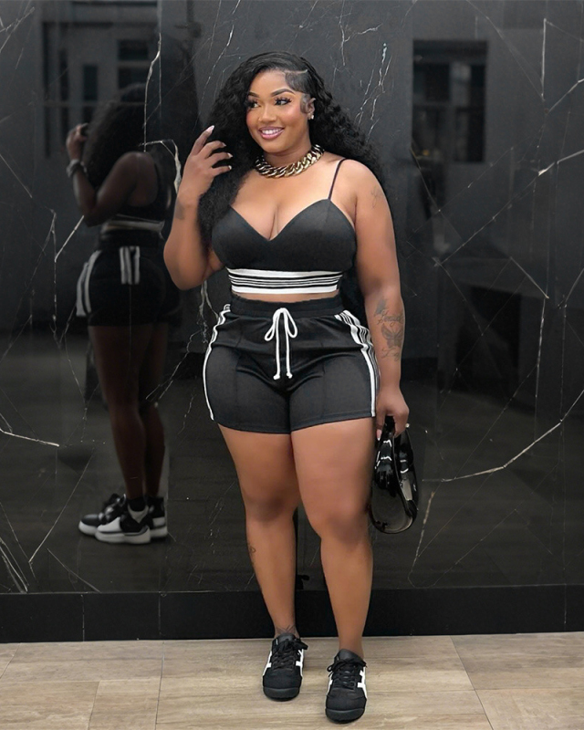 Summer Leisure Women Sporty Two Piece Short Set S-XXL